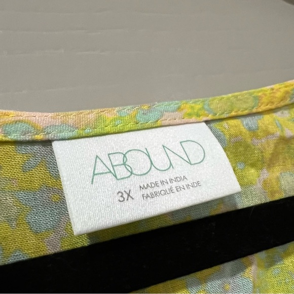 Abound 3X Floral V Neck Blouse Summer NWT B1 - Picture 6 of 6